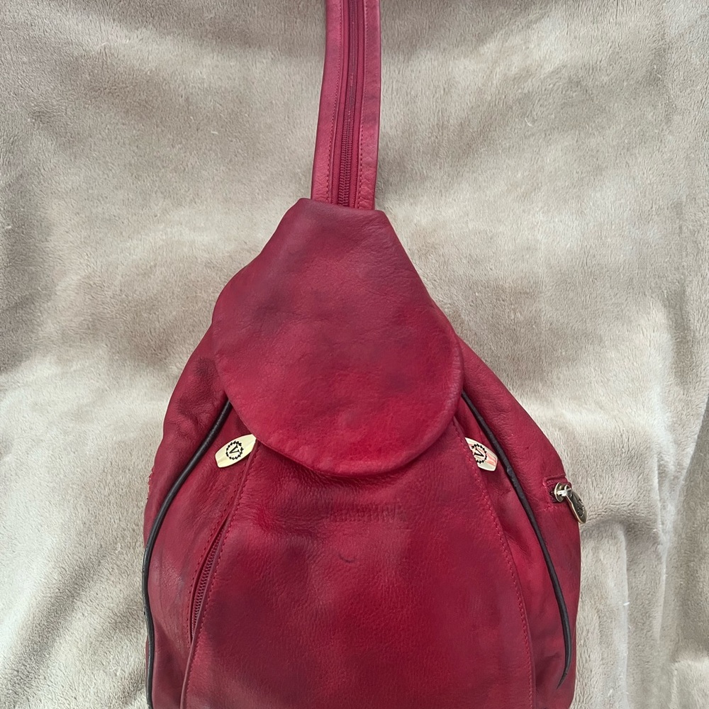 Rare Valentina Red Leather Women's backpack/Bag